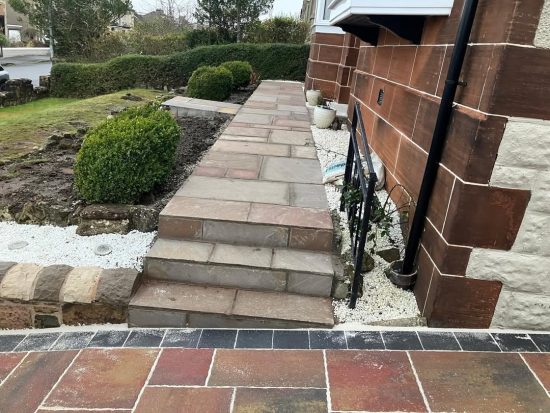 Pathway in front of house